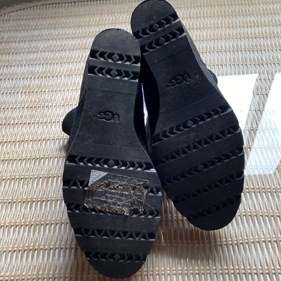 UGG Black Wedge Boots - Picture 2 of 8